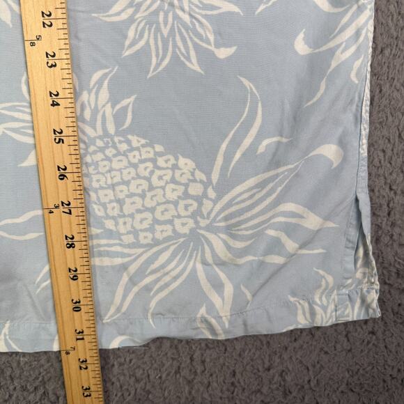 Polo Ralph Lauren Clayton Hawaiian Shirt Mens XL Blue Pineapple Loop Camp Collar - Picture 8 of 9